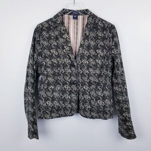 Gap Floral Corduroy Velvet Blazer